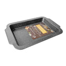 Marble Non Stick Bakeware Oven Pan Baking Tray Cookie Tray with Handle 34.5*25*1.8 cm 
469g