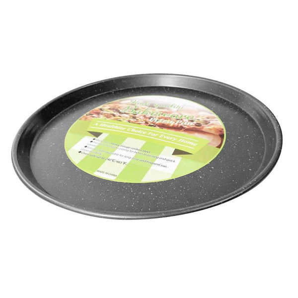 Marble Non Stick Bakeware Round Pizza Pan Baking Tray Flat Plate 35.5*33.5*1.7 cm 
540g