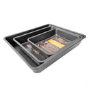 Marble Non Stick Bakeware Rectangular Cake Pan Baking Tray with Handle 32*26.5*5.5 cm 
644g