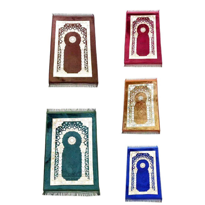 Mix Design Soft Fabric Muslim Prayer Mat Janamaz 80x120 cm