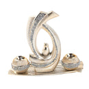 Ceramic Tea Light Candleholder Plate Set 40*16*14/16.5*7*29/10*10*8.5 cm