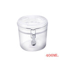 Premium Quality Clip Top Airtight Acrylic Canister Set of 3 Pcs 400 ml 10*9