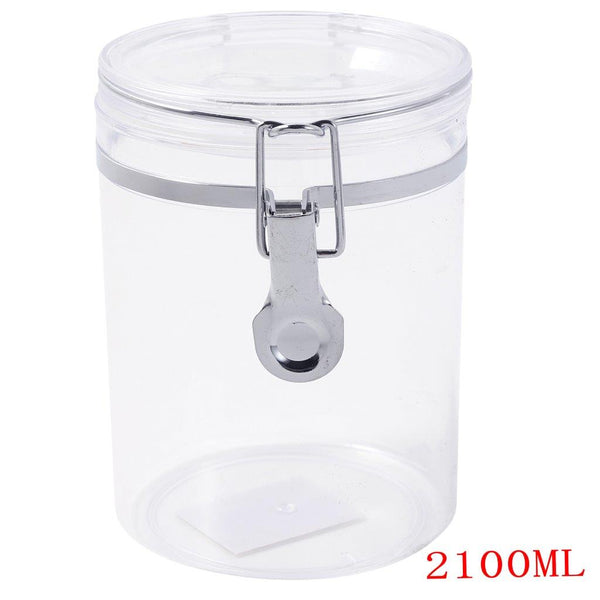 Premium Quality Clip Top Airtight Acrylic Canister Set of 3 Pcs 2100 ml 13*21.5