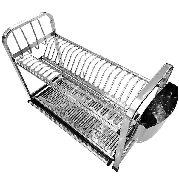 Kitchen Storage Metal Dish Rack 2 Tier Cutlery Storage Organizer 58*26*43 cm