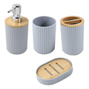 Mixed Colours Bathroom Accessories Soap Dispenser Toothbrush Holder Set of 4 Pcs 16.5*7.5/12*7.8*10/10.5*7.5/13*8.5*2.5 cm