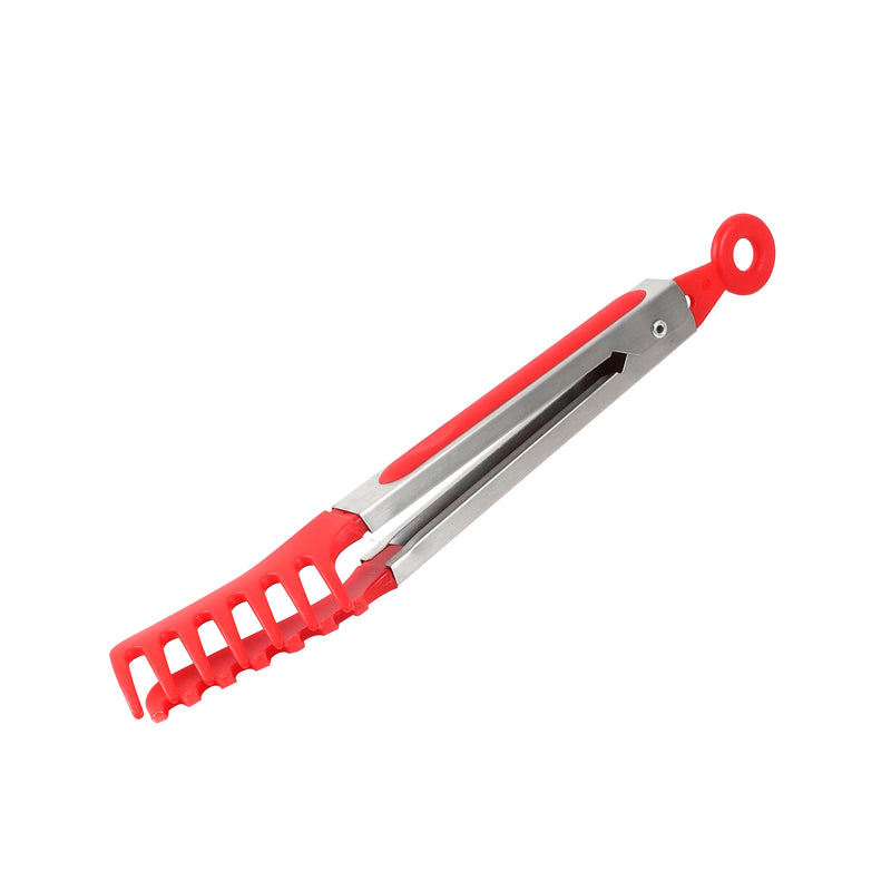 Stainless Steel Silicone Head Multipurpose Spaghetti Turner Serving Tongs 27.5*3*3.8 cm