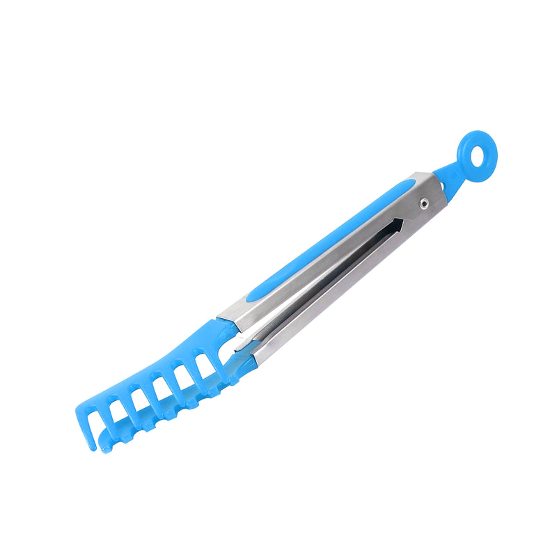 Stainless Steel Silicone Head Multipurpose Spaghetti Turner Serving Tongs 27.5*3*3.8 cm