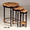 Nesting Coffee Table Abstract Design Set of 3 Pcs