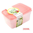 Multipurpose Clear Color BPA Free Lunch Box Plastic Storage Box Food Container 2800 ml  25*17.6*9.5