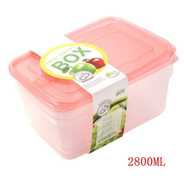 Multipurpose Clear Colour BPA Free Lunch Box Plastic Storage Box Food Container 2800 ml  25*17.6*9.5