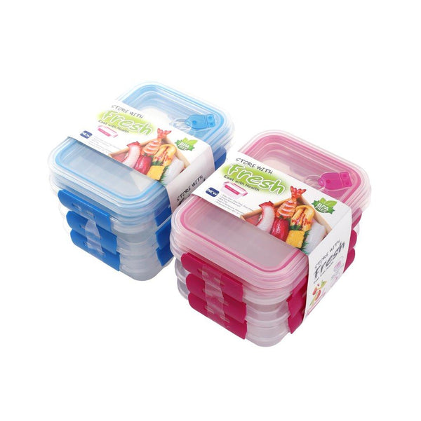 Multipurpose Clear Colour BPA Free Lunch Box Plastic Storage Box Food Container 600 ml 19x11.1x5.1cm