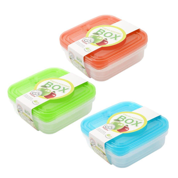 Multipurpose Clear Colour BPA Free Lunch Box Plastic Storage Box Food Container 650 ml 15.3x15.3x4.75cm