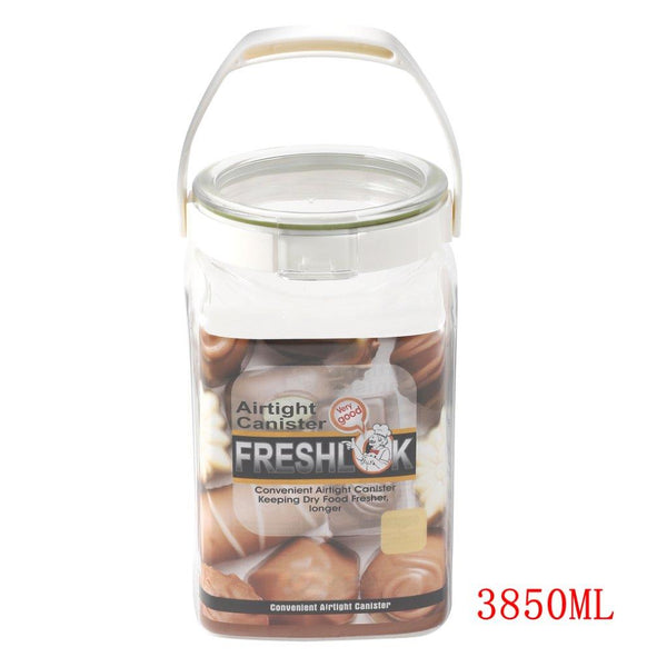 Multipurpose Clear Plastic Airtight Food Canisters Storage Container 3850 ml  16x13x27cm