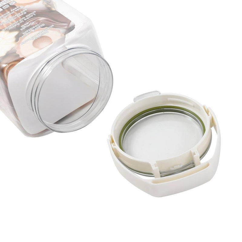 Multipurpose Clear Plastic Airtight Food Canisters Storage Container 2600 ml 15.5x13x20.7cm