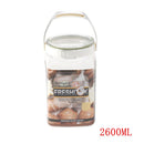 Multipurpose Clear Plastic Airtight Food Canisters Storage Container 2600 ml 15.5x13x20.7cm