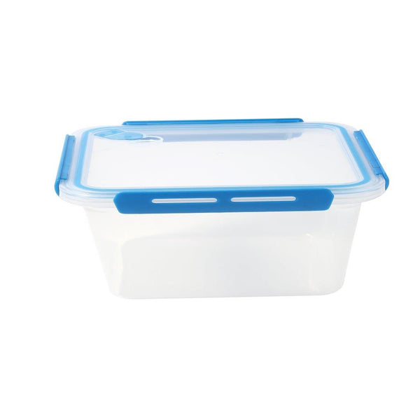 Multipurpose Clear Plastic Clip Lock Lunch Box  Storage Box Food Container Set of 3 Pcs 850 ml/600 ml/400 ml  15.5x12x9.6cm /15.5x12x6.9cm / 15.5x12x4.8cm