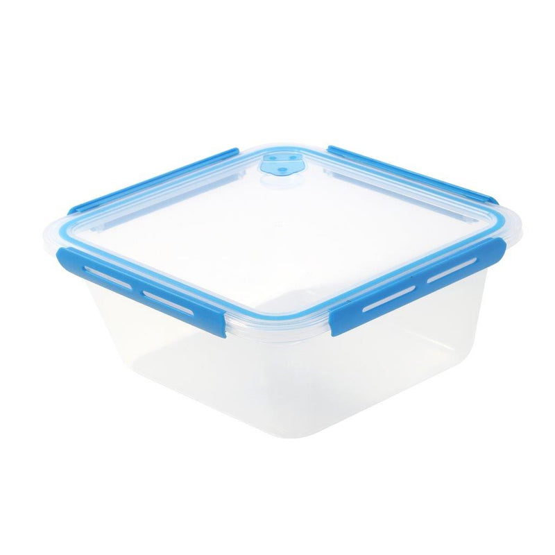 Multipurpose Clear Plastic Clip Lock Lunch Box  Storage Box Food Container Set of 3 Pcs 850 ml/600 ml/400 ml  15.5x12x9.6cm /15.5x12x6.9cm / 15.5x12x4.8cm