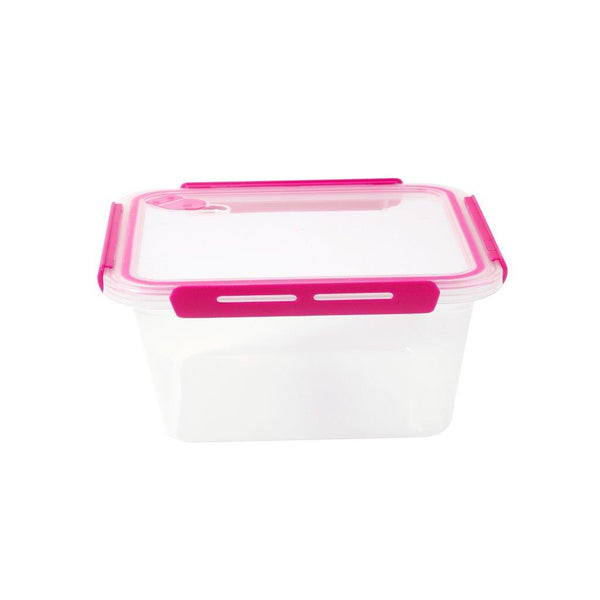 Multipurpose Clear Plastic Clip Lock Lunch Box  Storage Box Food Container Set of 3 Pcs 850 ml/600 ml/400 ml  15.5x12x9.6cm /15.5x12x6.9cm / 15.5x12x4.8cm