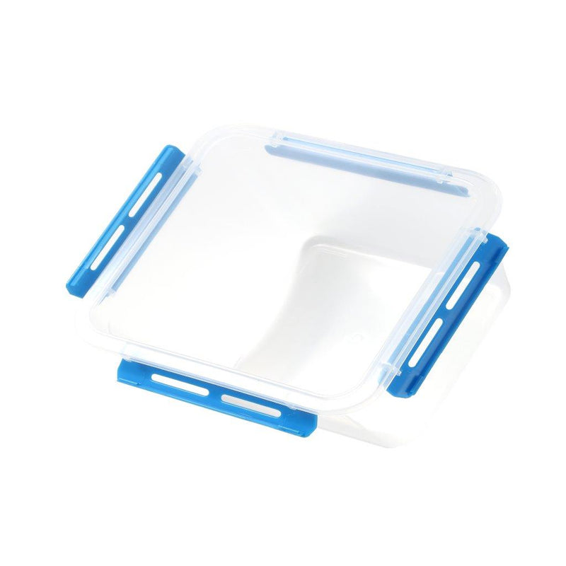 Multipurpose Clear Plastic Clip Lock Lunch Box  Storage Box Food Container Set of 3 Pcs 16x16x12.2cm 1650 ml/ 16x16x7.8cm 1000 ml/16x16x4.8cm 550 ml