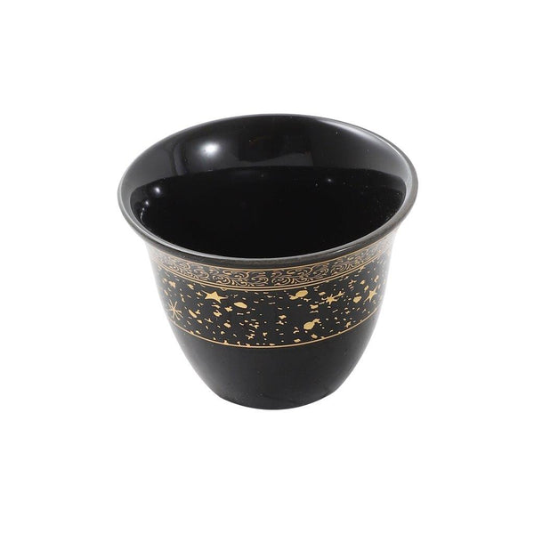 Ceramic Coffee Cawa Shafee Cup Set of 12 Pcs Abstract Design 6.5*5 cm 75 ml