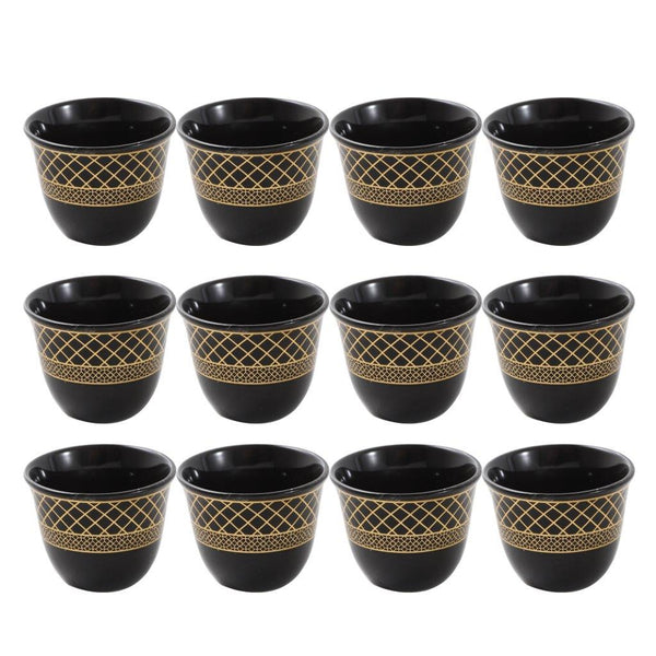 Ceramic Coffee Cawa Shafee Cup Set of 12 Pcs Set 80 ml