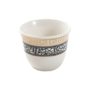 Ceramic Coffee Cawa Shafee Cup Set of 12 Pcs Abstract Design 6.5*5 cm 75 ml