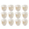 Ceramic Coffee Cawa Shafee Cup Set of 12 Pcs Abstract Design 6.5*5 cm 75 ml