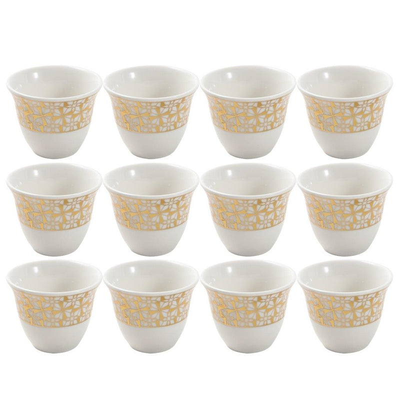 Ceramic Coffee Cawa Shafee Cup Set of 12 Pcs Set 80 ml