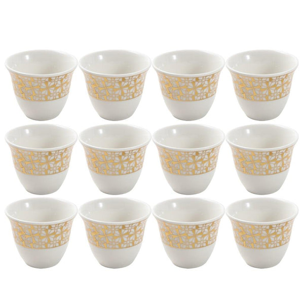 Ceramic Coffee Cawa Shafee Cup Set of 12 Pcs Set 80 ml