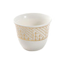 Ceramic Coffee Cawa Shafee Cup Set of 12 Pcs Abstract Design 6.5*5 cm 75 ml