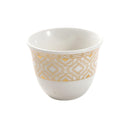 Ceramic Coffee Cawa Shafee Cup Set of 12 Pcs Abstract Design 6.5*5 cm 75 ml