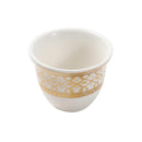 Ceramic Coffee Cawa Shafee Cup Set of 12 Pcs Abstract Design 6.5*5 cm 75 ml