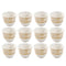 Ceramic Coffee Cawa Shafee Cup Set of 12 Pcs Abstract Design 6.5*5 cm 75 ml