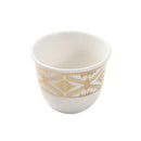 Ceramic Coffee Cawa Shafee Cup Set of 12 Pcs Abstract Design 6.5*5 cm 75 ml