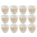 Ceramic Coffee Cawa Shafee Cup Set of 12 Pcs Abstract Design 6.5*5 cm 75 ml