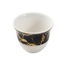 Ceramic Coffee Cawa Shafee Cup Set of 12 Pcs Abstract Design 6.5*5 cm 75 ml