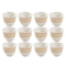 Ceramic Coffee Cawa Shafee Cup Set of 12 Pcs Abstract Design 6.5*5 cm 75 ml