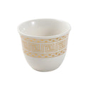 Ceramic Coffee Cawa Shafee Cup Set of 12 Pcs Abstract Design 6.5*5 cm 75 ml