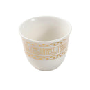 Ceramic Coffee Cawa Shafee Cup Set of 12 Pcs Abstract Design 6.5*5 cm 75 ml