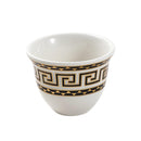 Ceramic Coffee Cawa Shafee Cup Set of 12 Pcs Abstract Design 6.5*5 cm 75 ml