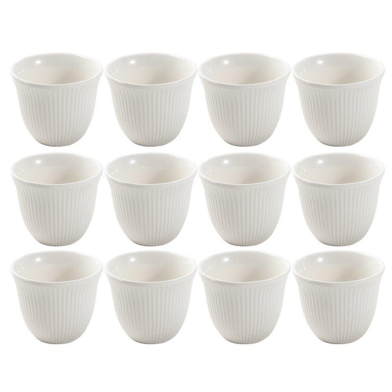 Ceramic Coffee Cawa Shafee Cup Set of 12 Pcs Abstract Design 6.5*5 cm 75 ml