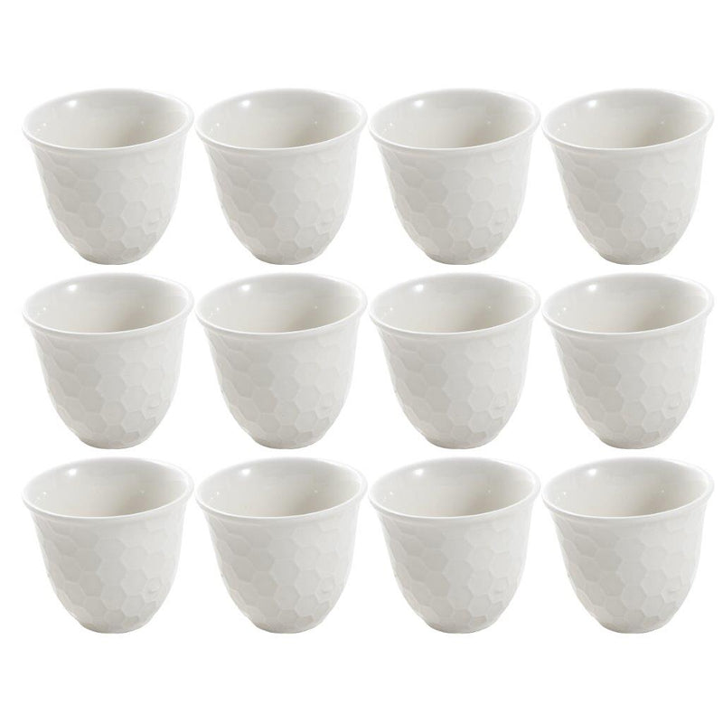 Ceramic Coffee Cawa Shafee Cup Set of 12 Pcs 75 ml