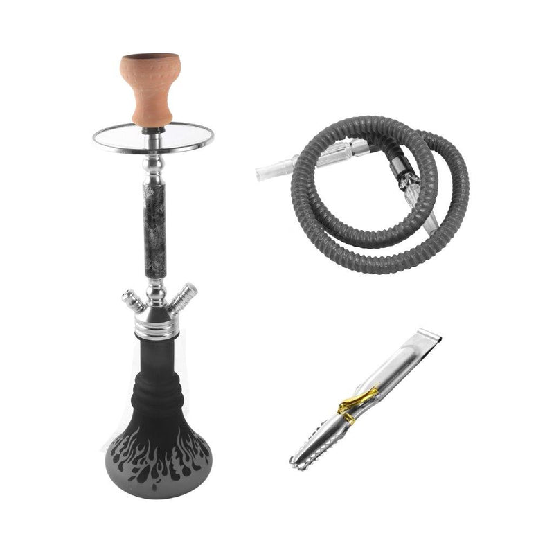 Premium Design Single Shisha Hookah Arguileh Complete Kit with Hose