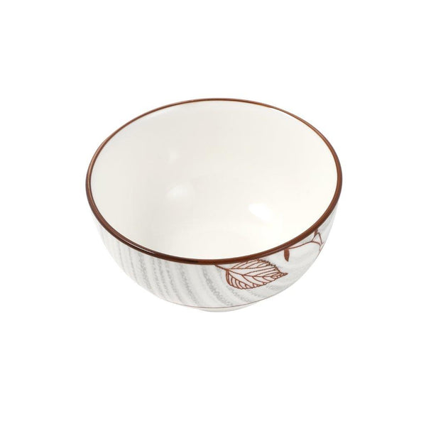 White Floral Pattern Ceramic Round Serving Bowl Serveware Dinnerware 9.2*5 cm