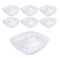 Clear Engraved Pattern Dish Bowl and Glass Serving Bowl Set of 7 Pcs 20*8cm 
10*5.5cm