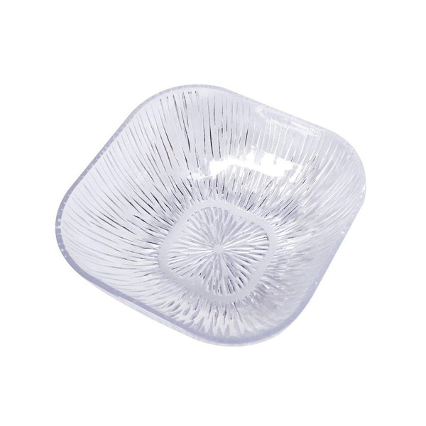 Clear Engraved Pattern Dish Bowl and Glass Serving Bowl Set of 7 Pcs 20*8cm 
10*5.5cm