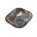 Shiny Black Engraved Pattern Dish Bowl and Glass Serving Bowl Set of 7 Pcs 20*8cm 
10*5.5cm