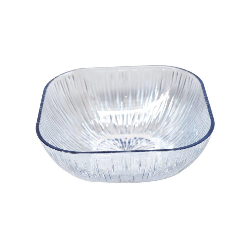 Sky Blue Engraved Pattern Dish Bowl and Glass Serving Bowl Set of 7 Pcs 20*8cm 
10*5.5cm