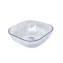 Sky Blue Engraved Pattern Dish Bowl and Glass Serving Bowl Set of 7 Pcs 20*8cm 
10*5.5cm