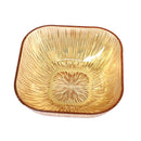 Gold Engraved Pattern Dish Bowl and Glass Serving Bowl Set of 7 Pcs 20*8cm 
10*5.5cm